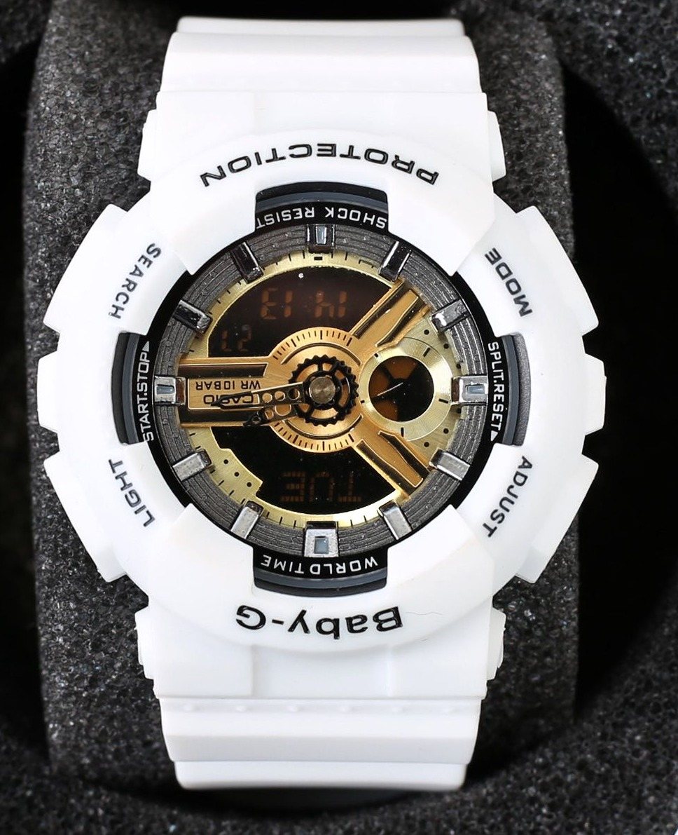 baby-g White Gold Black Dial Watch — hero