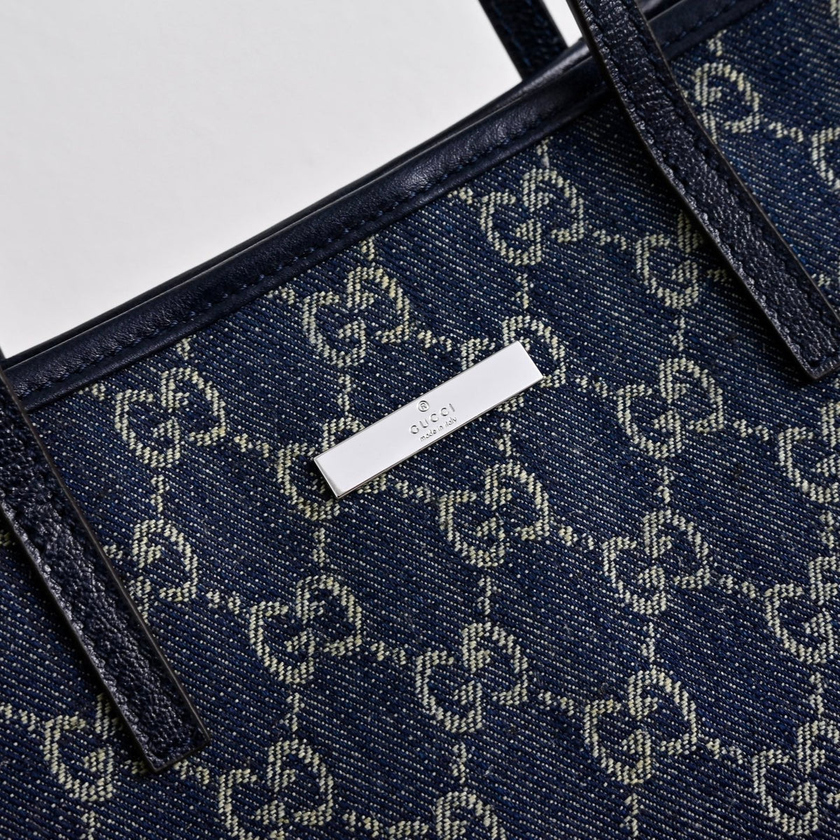 GUCCI Generation Gucci GG Denim Small Tote Bag