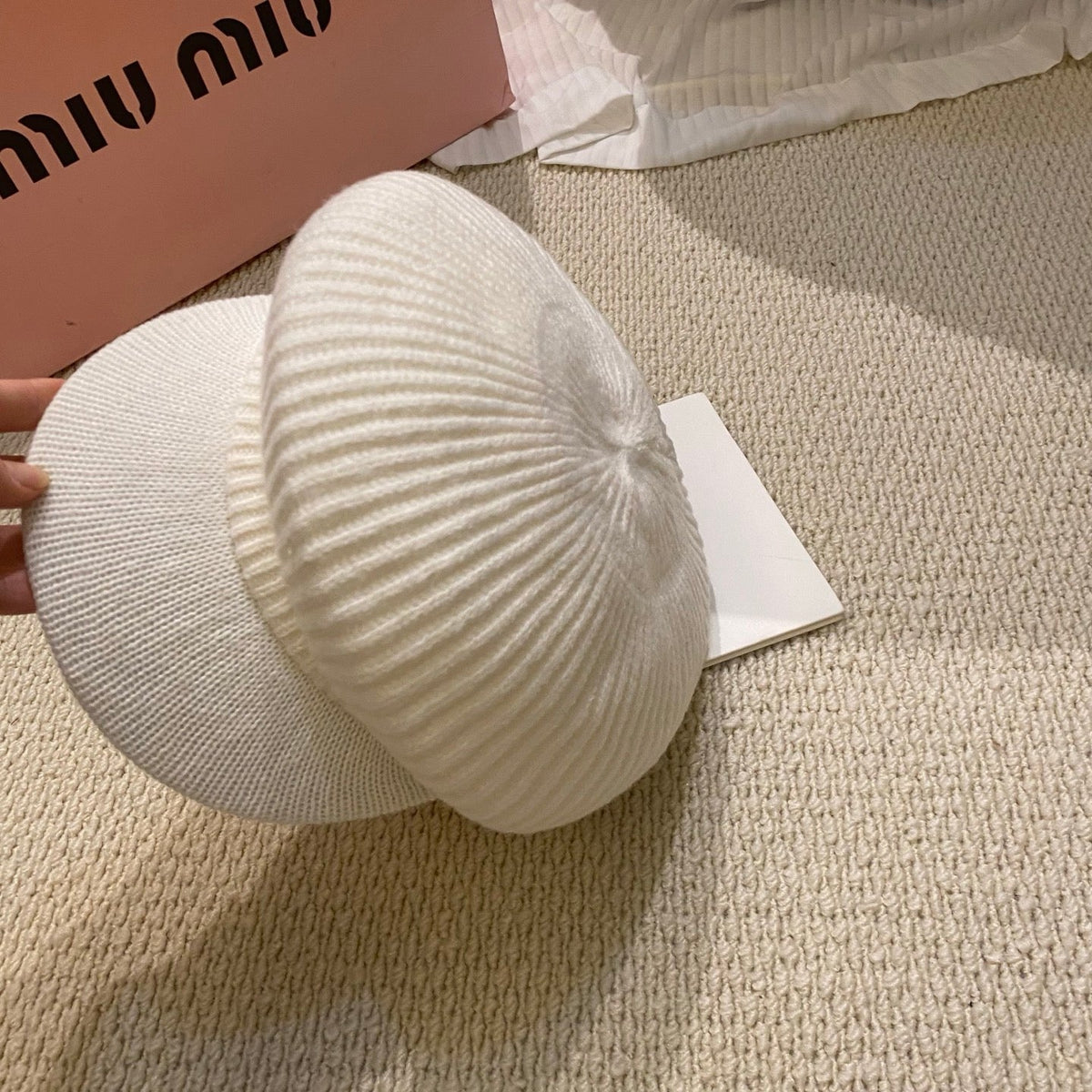 Miu Miu Knit Newsboy Cap