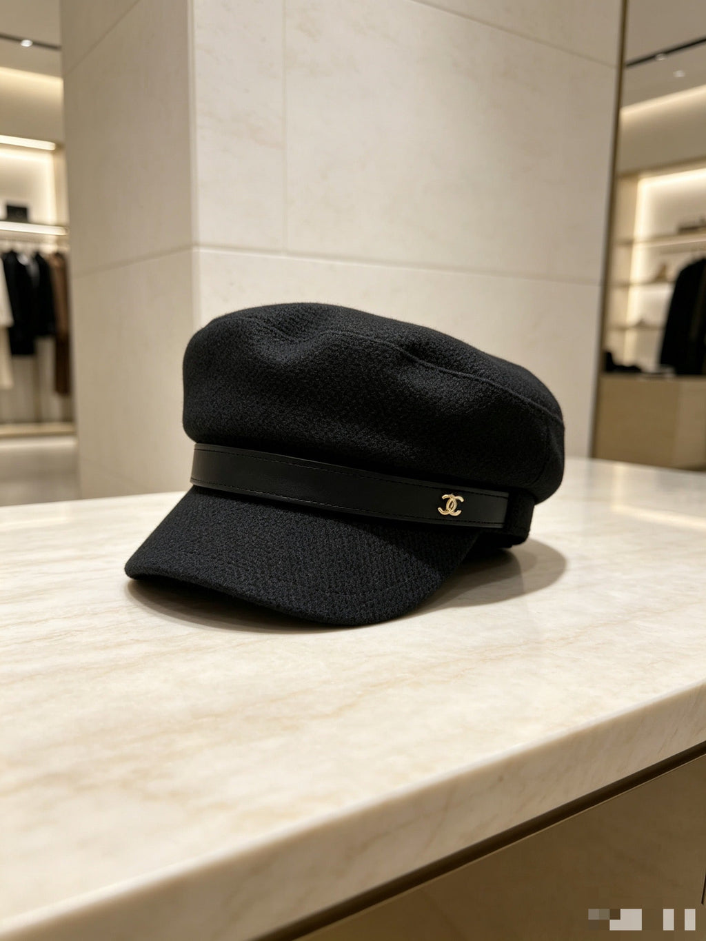 Chanel Classic Leather Military Cap