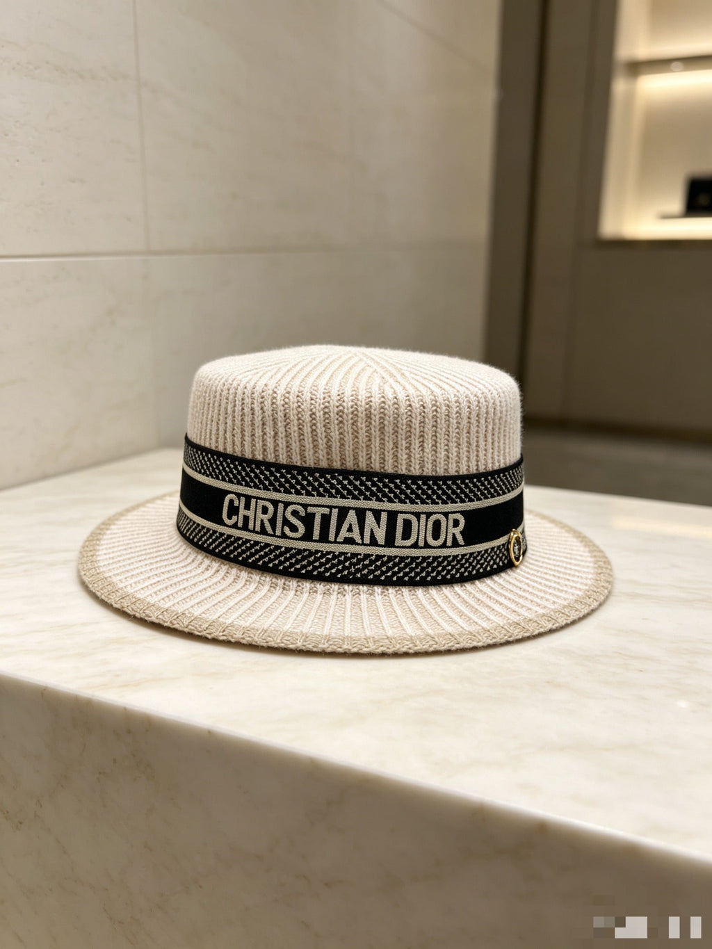 Dior New Wool Flat-Top Hat