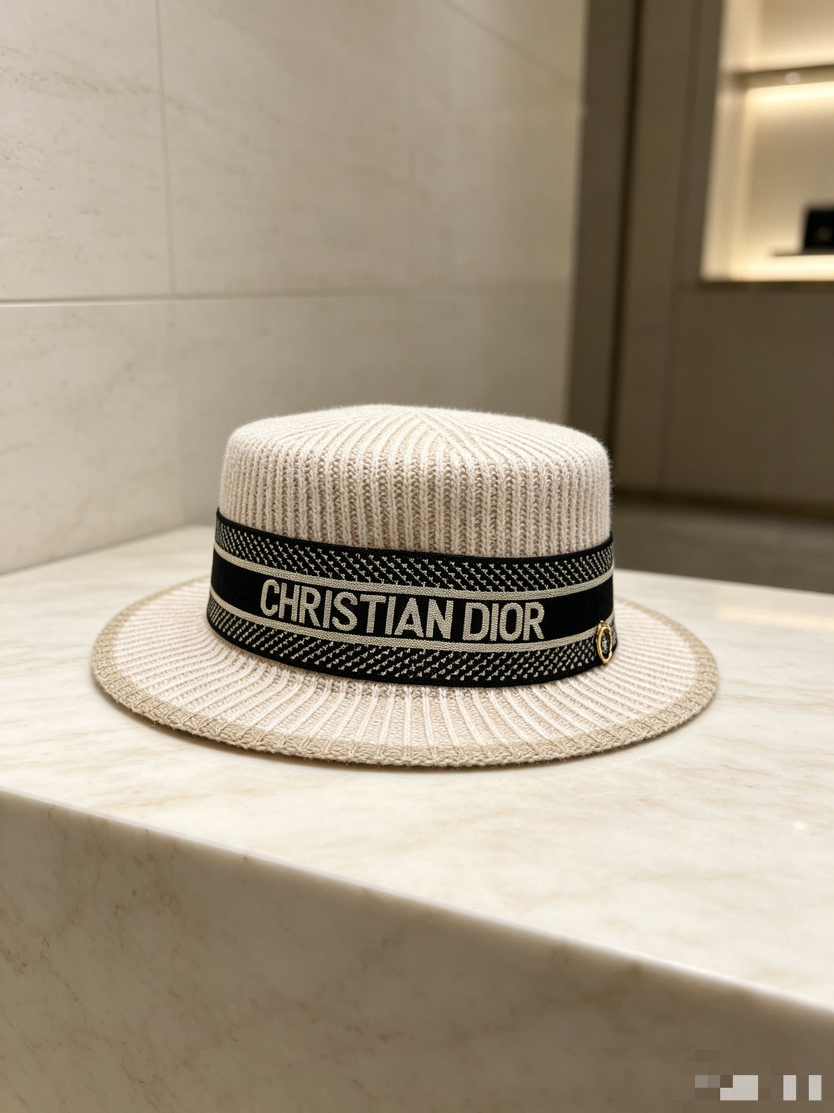 Dior New Wool Flat-Top Hat