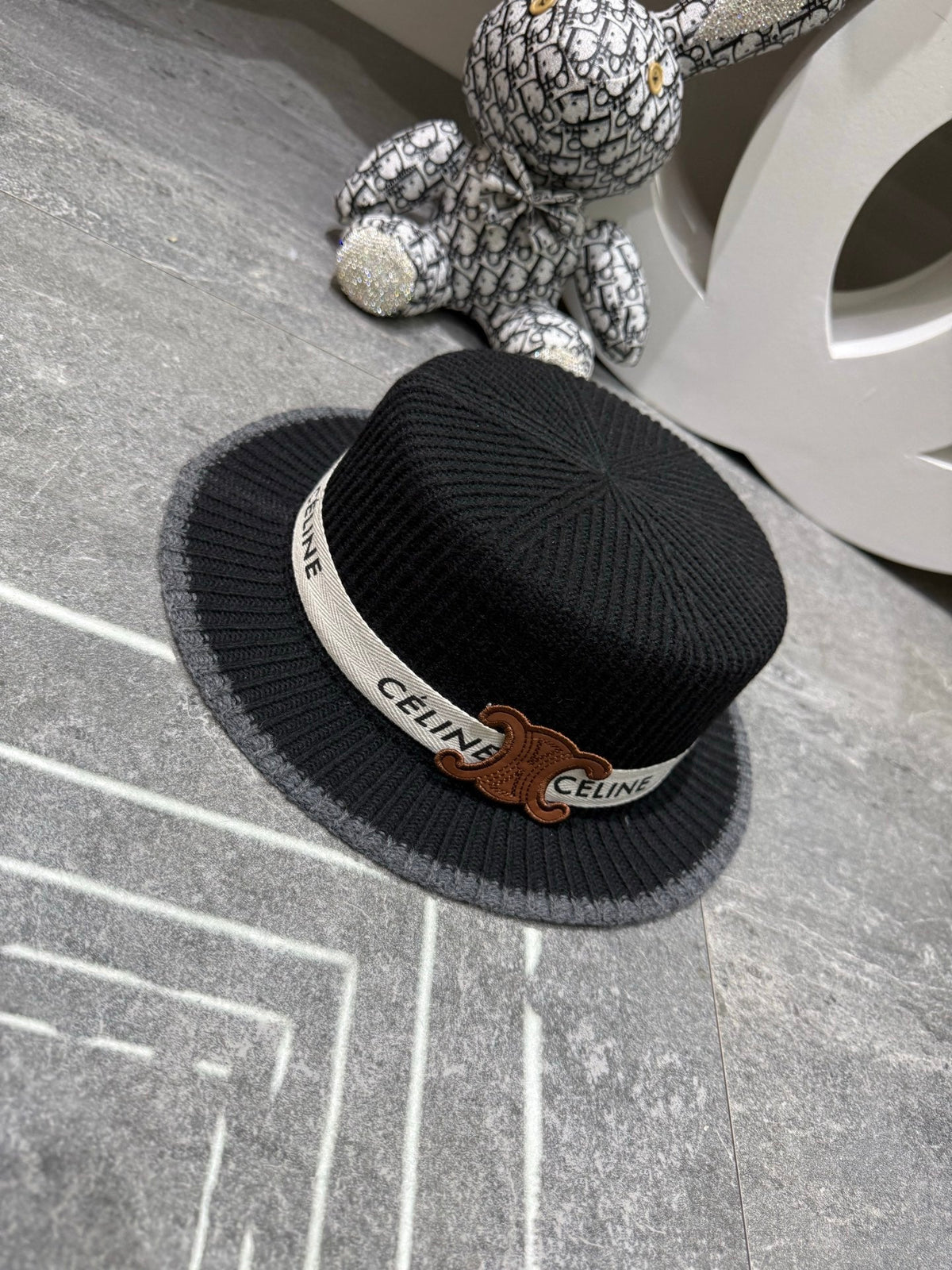 Celine New Wool Flat-Top Hat