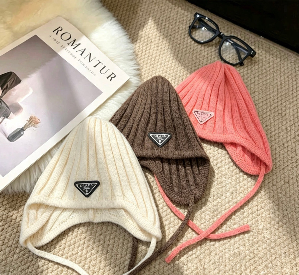 Prada Pastel Earflap Hat
